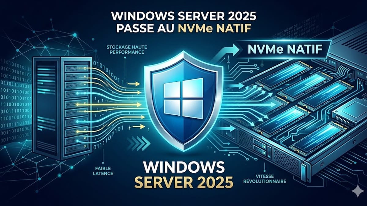 Windows Server 2025 passe au NVMe natif — comment l’activer et ce que ça change