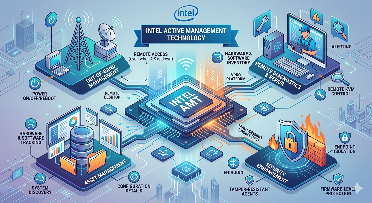 Intel AMT et MeshCommander : Guide complet de la gestion à distance hors bande des stations de travail d’entreprise (2026)