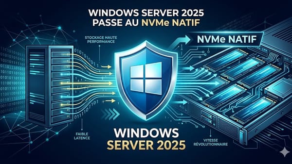 Windows Server 2025 passe au NVMe natif — comment l’activer et ce que ça change