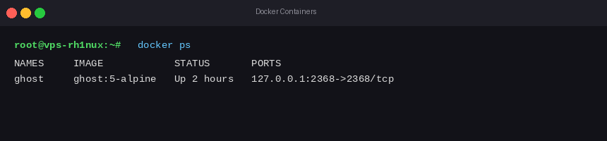 Docker containers VPS
